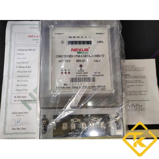 [NEXUS]Công Tơ Điện Tử và Cơ Điện Tử 3 Pha 4 Dây Trực Tiếp Chính Hãng Có Giấy Kiểm Định, Công Suất 100A