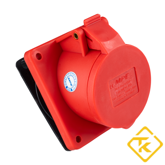  MPN-415 MPE - Ổ cắm loại cố định bắt trên bảng điện xéo 5 cực, 16A, IP44 