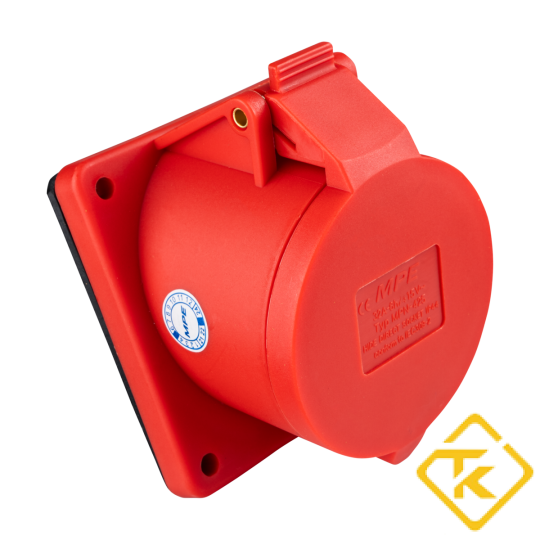 MPN-425 MPE-Ổ cắm loại cố định bắt trên bảng điện xéo 5 cực, 32A, IP44