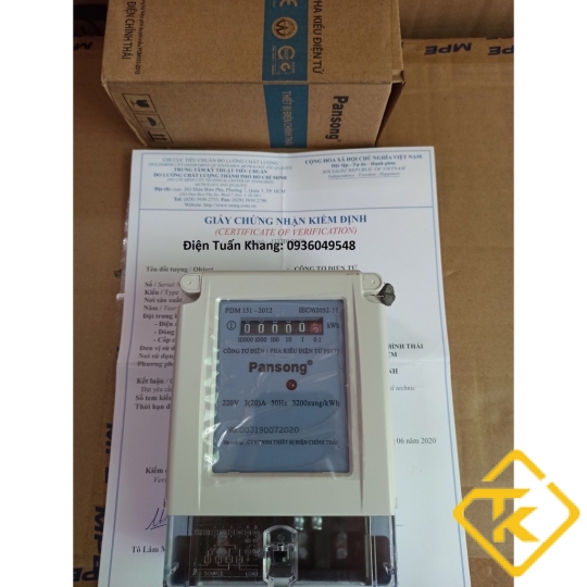 CÔNG TƠ ĐIỆN (ĐỒNG HỒ ĐIỆN TỬ 1 PHA) PANSONG - PS177 - 3(20)A (LSE)