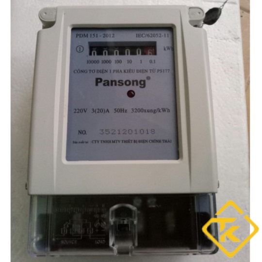 CÔNG TƠ ĐIỆN (ĐỒNG HỒ ĐIỆN TỬ 1 PHA) PANSONG - PS177 - 3(20)A (LSE)