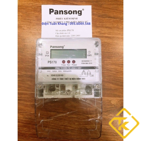 CÔNG TƠ ĐIỆN TỬ ( ĐỒNG HỒ ĐIỆN TỬ )PANSONG- 1 Pha 5(40)A - PS178 (LSE)
