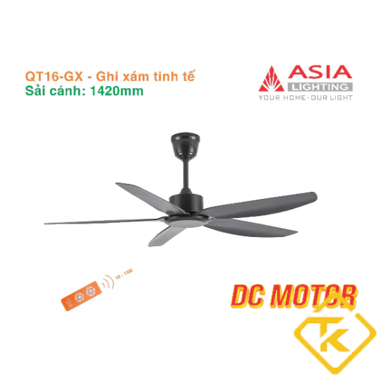 QUẠT TRẦN CAO CẤP ASIA LIGHTING QT16 NHIỀU MÀU LỰA CHỌN