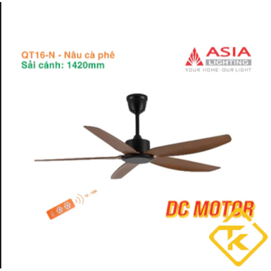QUẠT TRẦN CAO CẤP ASIA LIGHTING QT16 NHIỀU MÀU LỰA CHỌN