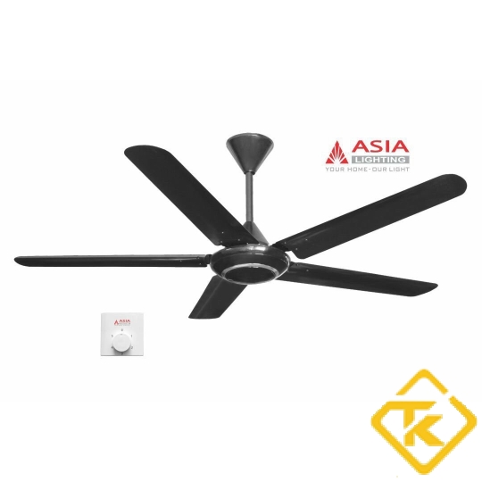 Quạt trần cao cấp 5 cánh Asia QT06 hộp số - nhiều màu