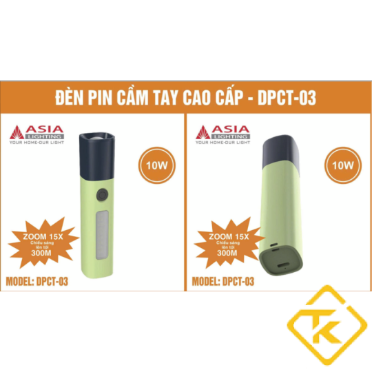 Đèn Pin Cầm Tay Cao Cấp DPCT-03 Asia Lighting
