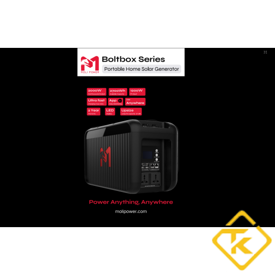 Pin tích điện đa năng BoltBox Series BBI 2kW/2.7kWh Moli Power dùng cho điện mặt trời và DC