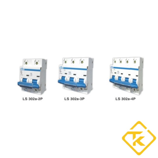 MCB 4P LS302 (80-100-125A) xanh dương (CB Tép LSE)