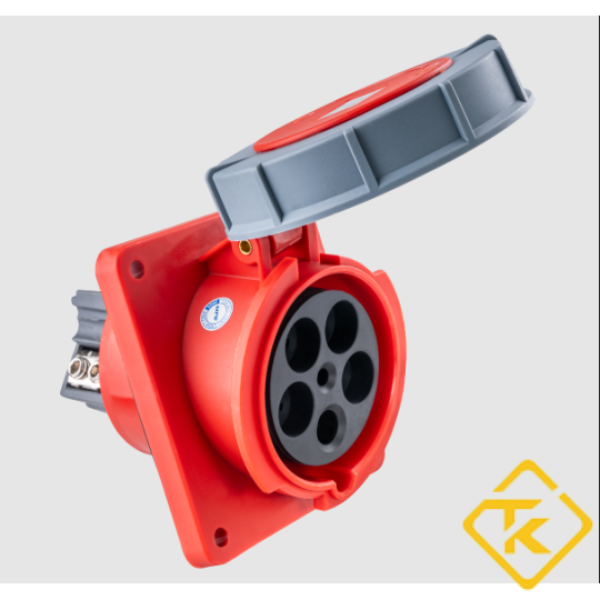 Ổ cắm loại cố định bắt trên bảng điện xéo 5 cực, 125A, IP67 mã MPN-4452 MPE