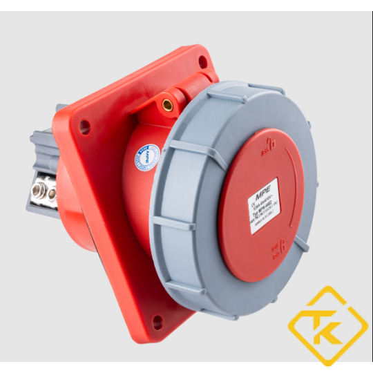 Ổ cắm loại cố định bắt trên bảng điện xéo 5 cực, 125A, IP67 mã MPN-4452 MPE