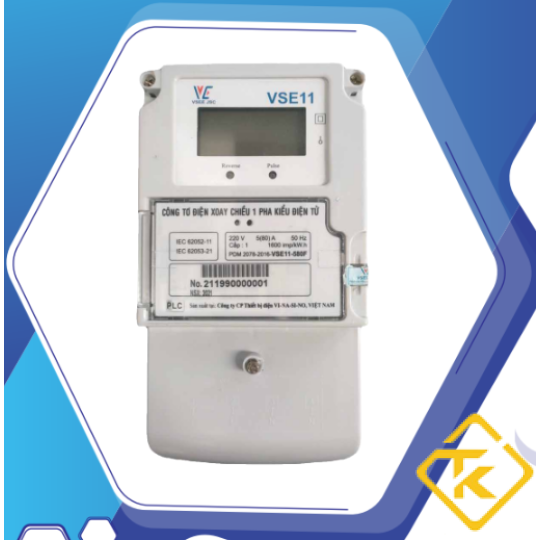 Công tơ điện tử 1 pha 1 giá Vinasino loại 5(80)-VSE11-580F