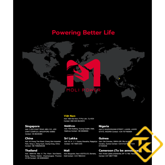 Pin tích điện đa năng BoltBox Series BBI 2kW/2.7kWh Moli Power dùng cho điện mặt trời và DC