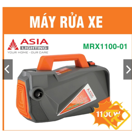 Máy Rửa Xe Asia Lighting MRX1100-01 1100W Chính Hãng Áp Lực 50 Bar