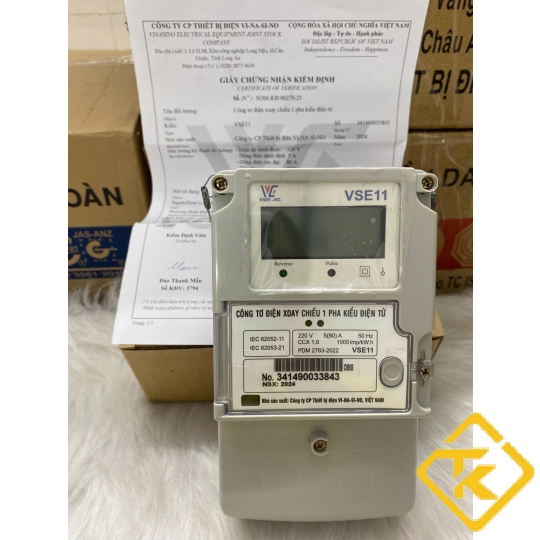  Công tơ 1 pha 2 chiều giao nhận Vinasino - kiểm định chính hãng