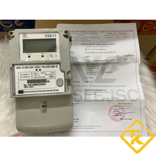  Công tơ 1 pha 2 chiều giao nhận Vinasino - kiểm định chính hãng