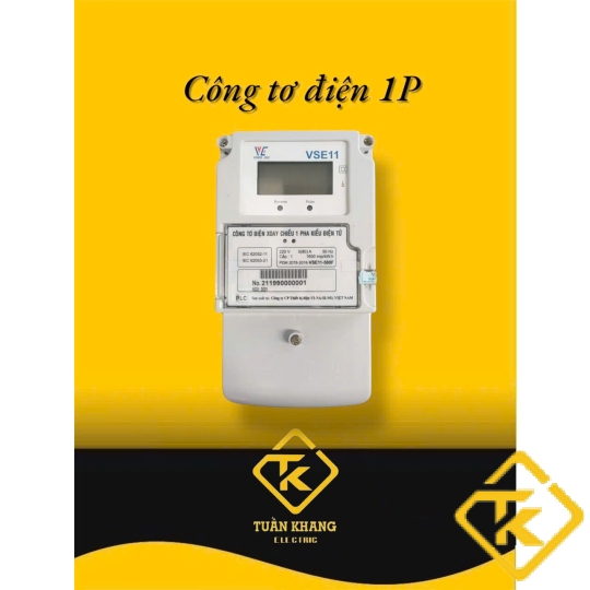 Công tơ điện tử 1 pha 1 giá Vinasino loại 5(80)-VSE11-580F
