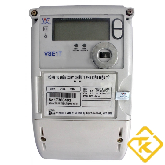 Công tơ điện tử VSE1T-510 Vinasino 1 pha gián tiếp nhiều biểu giá