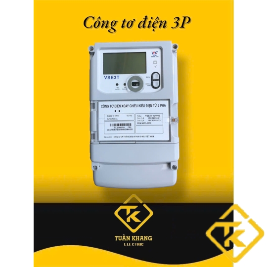 Công tơ điện tử 3 pha Vinasino VSE3T-10100B nhiều biểu giá