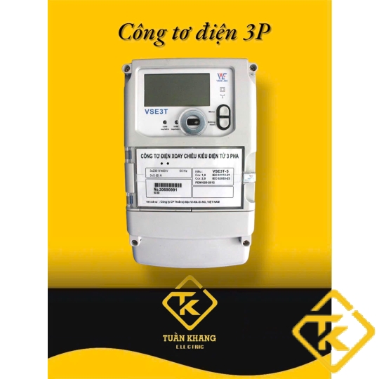 Công tơ điện tử 3 pha Vinasino VSE3T-5 nhiều biểu giá gián tiếp loại 5(6)A