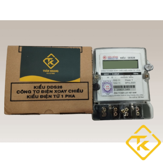 Công tơ điện xoay chiều điện tử 1 pha Hữu Hồng DDS26