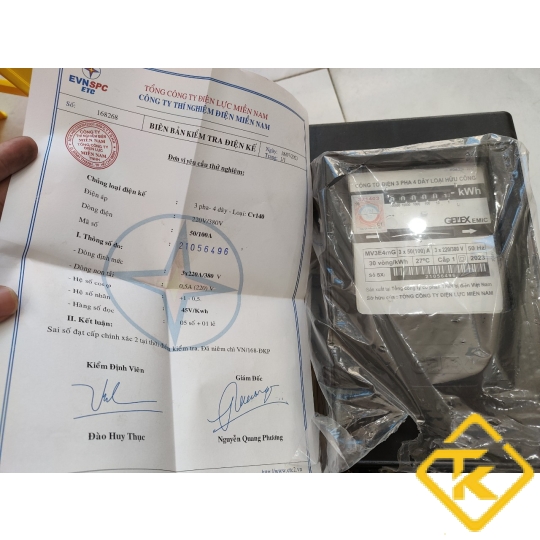 Công tơ điện 3 pha EMIC 50(100) - Có Kiểm Định (đồng hồ điện 3 pha Emic)