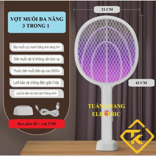 VỢT MUỖI ĐA NĂNG 3 TRONG 1