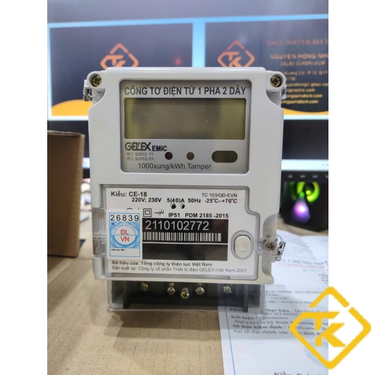 CÔNG TƠ ĐIỆN TỬ 1 PHA EMIC CE-18 -5(40)A