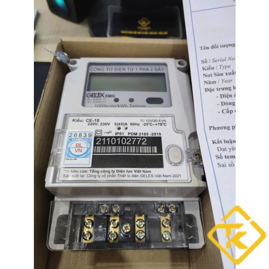 CÔNG TƠ ĐIỆN TỬ 1 PHA EMIC CE-18 -5(40)A