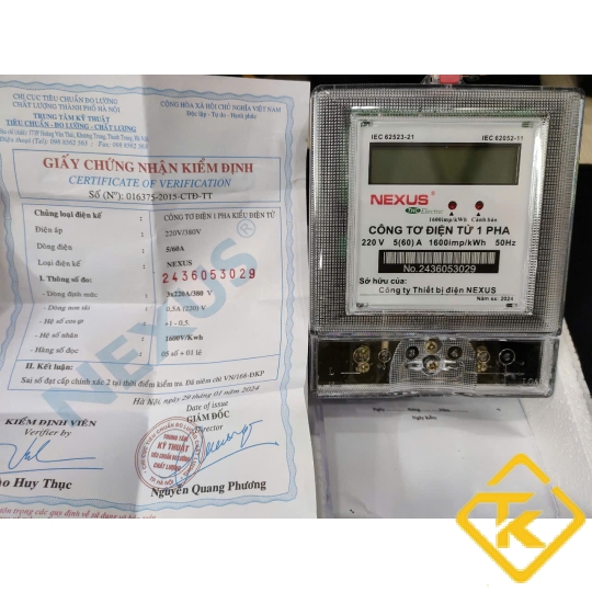 Công tơ điện tử 1 pha Nexus 5(60)A- TH-92