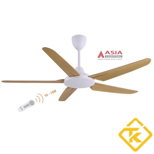 Quạt Trần Asia Lighting Cao Cấp QT05 Gỗ Phong Cách 