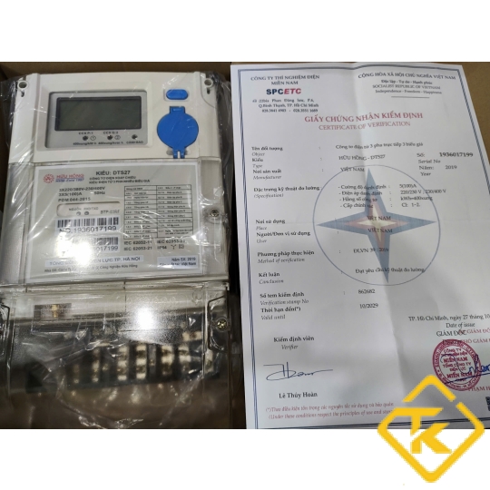 CÔNG TƠ 3 PHA NHIỀU BIỂU GIÁ HỮU HỒNG TRỰC TIẾP 5(100)A 