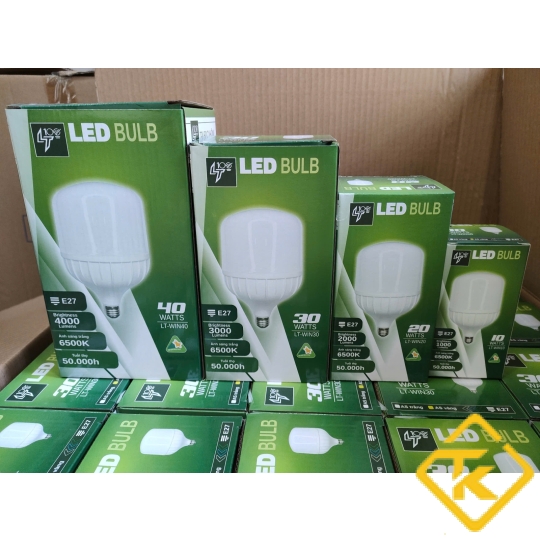 Bóng Đèn LED Trụ Nhựa Lõi Nhôm LT100  Từ 10A đến 65A