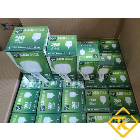 Bóng Đèn LED Trụ Nhựa Lõi Nhôm LT100  Từ 10A đến 65A