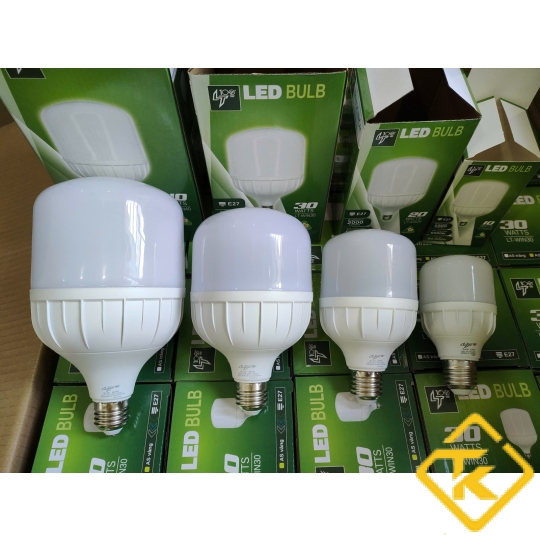 Bóng Đèn LED Trụ Nhựa Lõi Nhôm LT100  Từ 10A đến 65A
