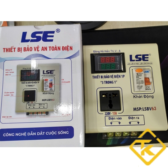 BỘ THIẾT BỊ AN TOÀN Ổ CẮM CÓ CHỐNG GIẬT KÈM ĐỒNG HỒ ĐO V/A CHÍNH HÃNG LSE