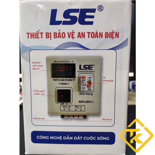 BỘ THIẾT BỊ AN TOÀN Ổ CẮM CÓ CHỐNG GIẬT KÈM ĐỒNG HỒ ĐO V/A CHÍNH HÃNG LSE