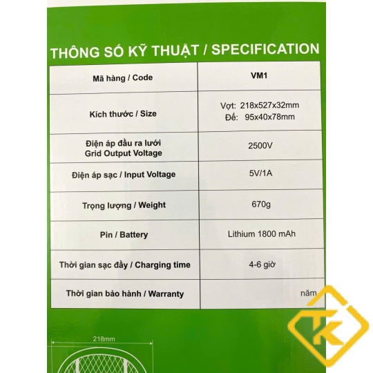 Vợt bắt muỗi thông minh 2 trong 1 chính hãng MPE thu hút muỗi tự động VM1