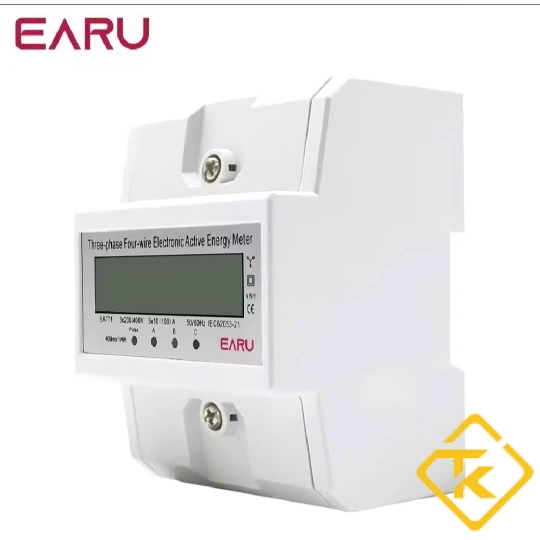 Công tơ điện tử 3 pha 4 dây trực tiếp 100A EARU - dạng thanh ray EA771