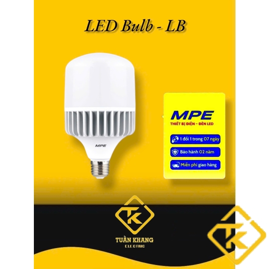 BÓNG ĐÈN LED Tròn (BULD) Thân Nhôm MPE 20W - 30W- 40W- 50W