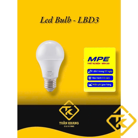 ĐÈN LED BULB 12W MPE LBD-12