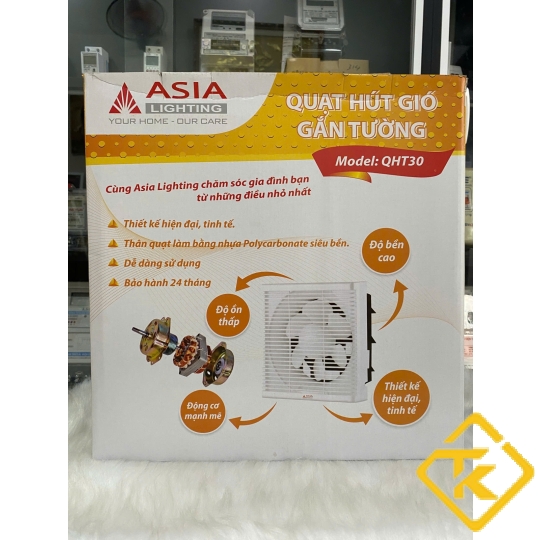 Quạt Hút Gió Âm Tường QHT30 ASIA LIGHTING