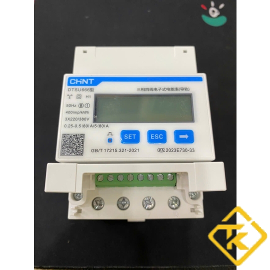Công tơ điện tử 3 pha 4 dây Chint DTSU666 5(80)A (trực tiếp)