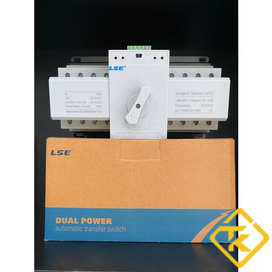  Bộ chuyển đổi nguồn tự động ATS LSE LSQ3R-2P/4P thanh ray DIN
