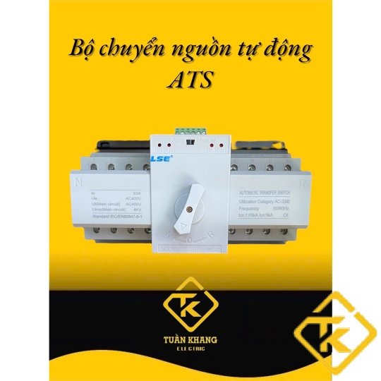  Bộ chuyển đổi nguồn tự động ATS LSE LSQ3R-2P/4P gắn thanh ray DIN