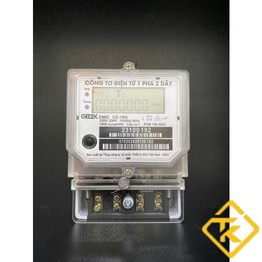 Công tơ điện tử EMIC 1 pha 2 dây 10(80)A -Emic CE-18G