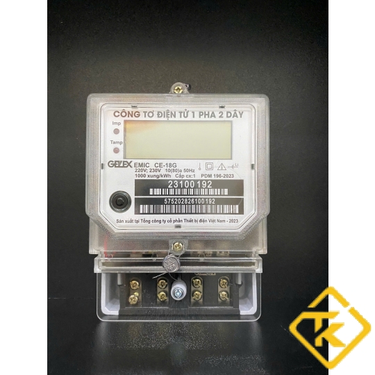 Công tơ điện tử EMIC 1 pha 2 dây 10(80)A -Emic CE-18G