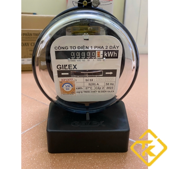 Công Tơ Điện Chính Hãng GIL'EX  5(20)A-Có Kiểm Định Chính Quy  1 Pha 2 Dây_ Đồng Hồ Điện GIL'EX 
