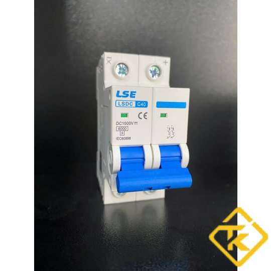 MCB DC 2 PHA 1000V, APTOMAT DC, THIẾT BỊ ĐÓNG NGẮT DC CHO ĐIỆN NLMT