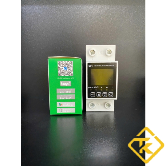 Công tơ điện tử 1 pha kết nối wifi dạng thanh ray Tuya Smart Life 63A