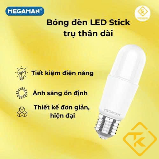 Bóng đèn trụ tròn dài Led Stick Megaman YTP 5W-15W an toàn tiết kiệm